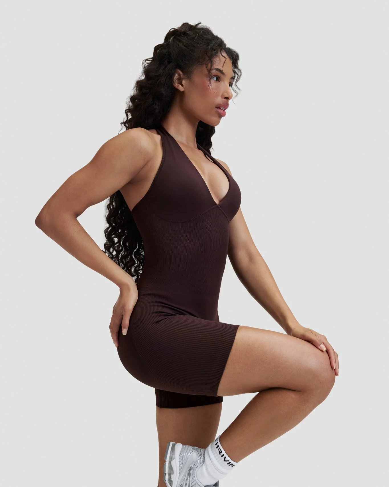 Elevate™ Sculpting Halterneck All In One | Coffee - Image 6