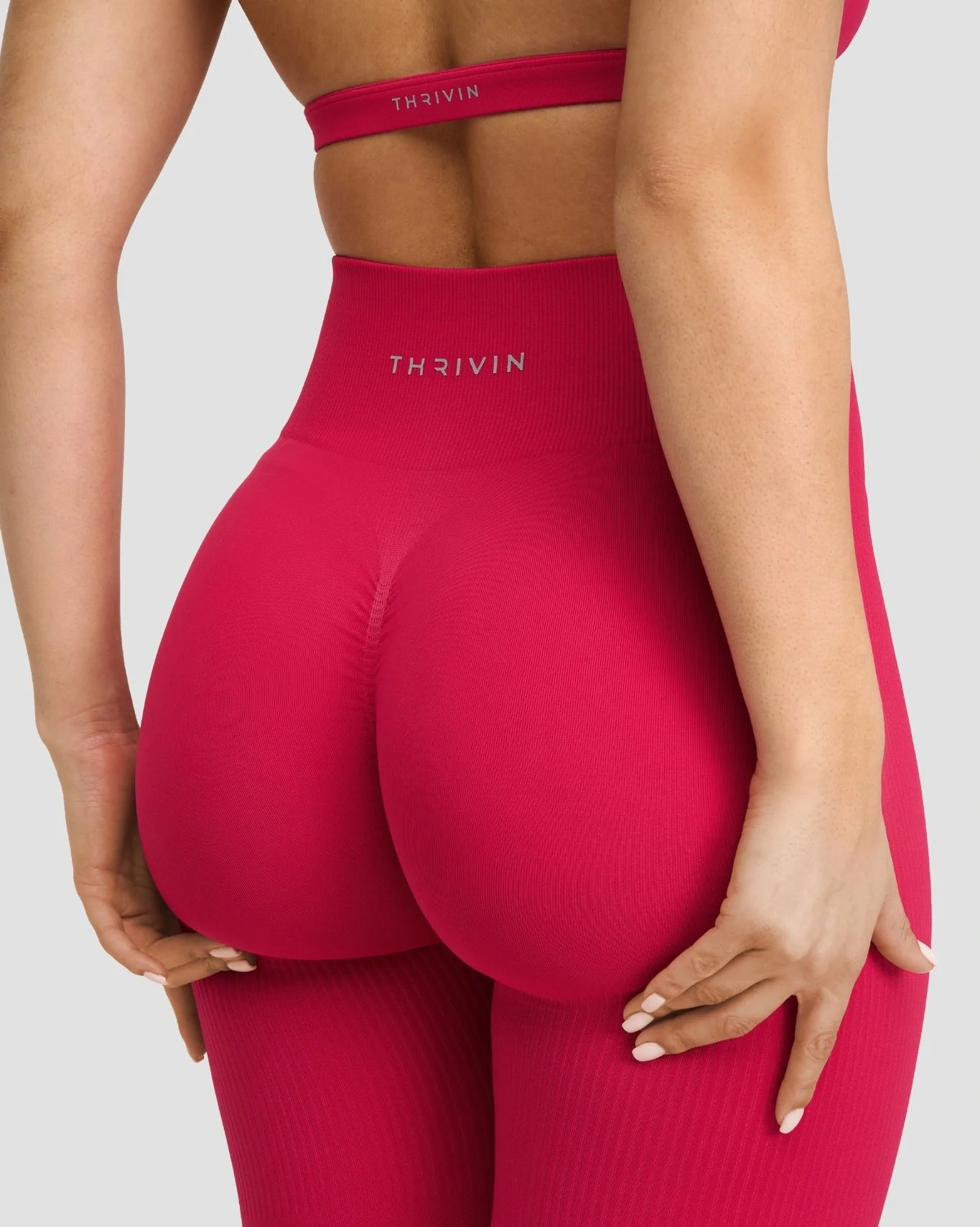 Elevate™ Sculpting High Waist Scrunch Leggings | Strawberry - Image 3