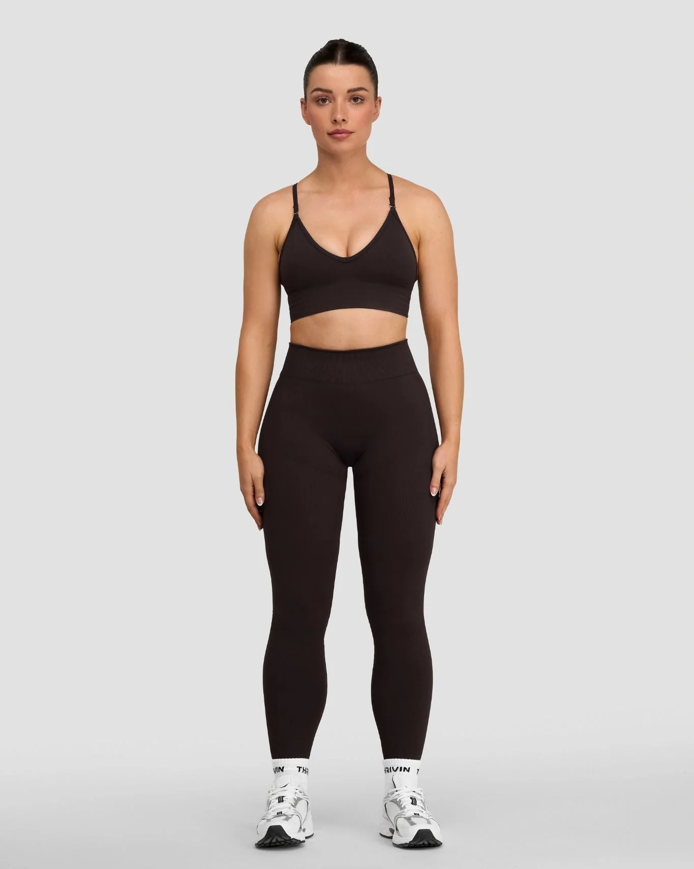 Elevate™ Sculpting Mid Waist Scrunch Leggings | Coffee - Image 5