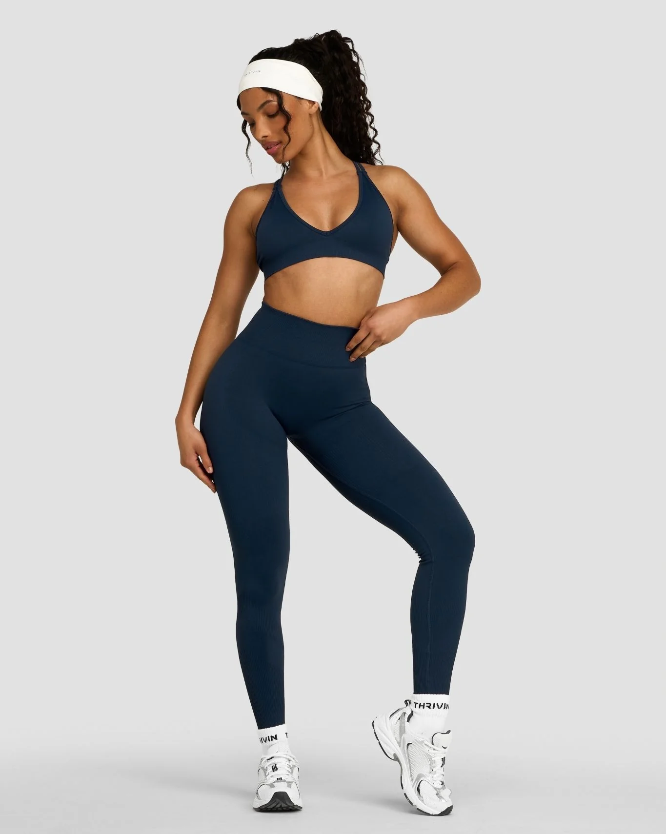 Elevate™ Sculpting Mid Waist Scrunch Leggings | Midnight Navy - Image 3