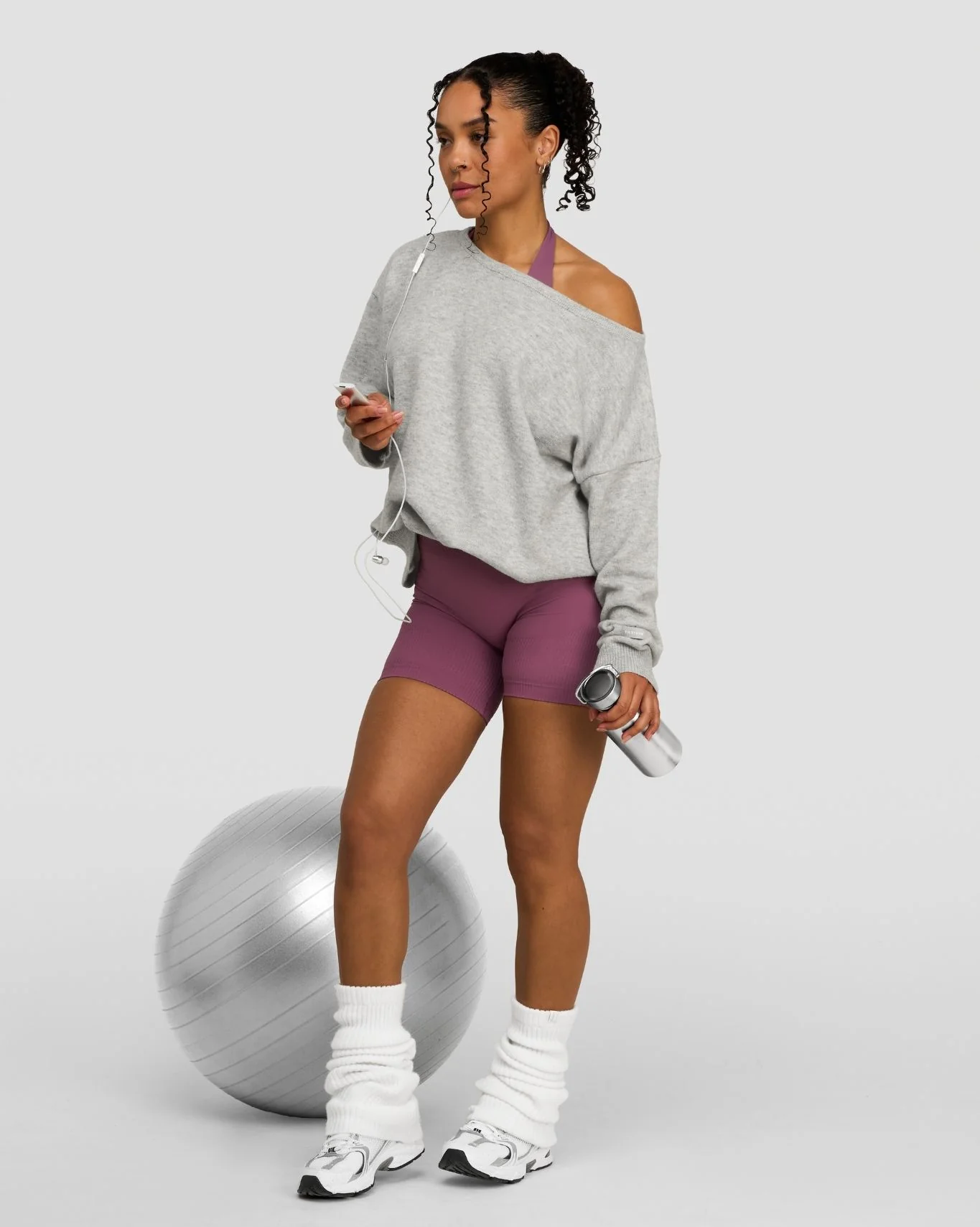Elevate™ Sculpting Mid Waist Scrunch Shorts | Orchid Mauve - Image 5