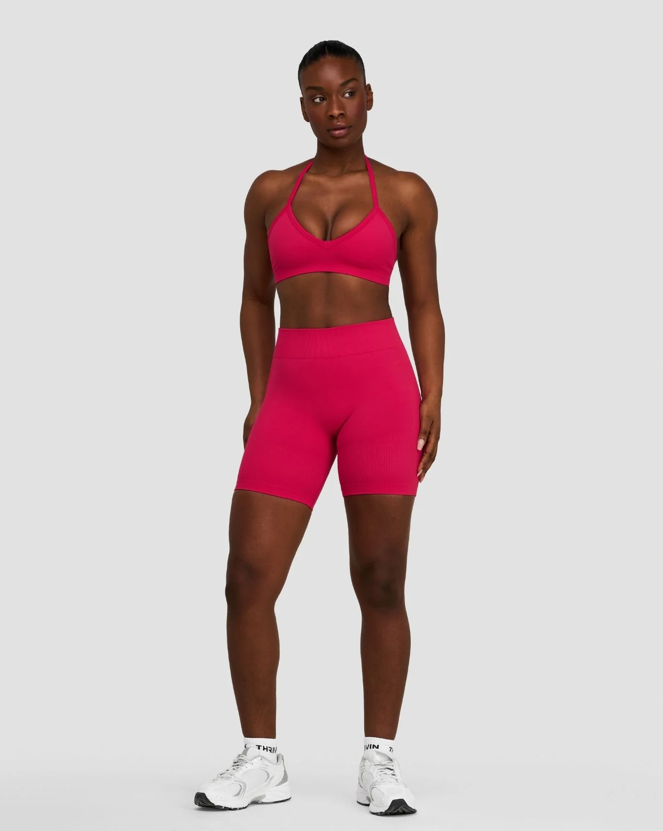 Elevate™ Sculpting Mid Waist Scrunch Shorts | Strawberry - Image 3