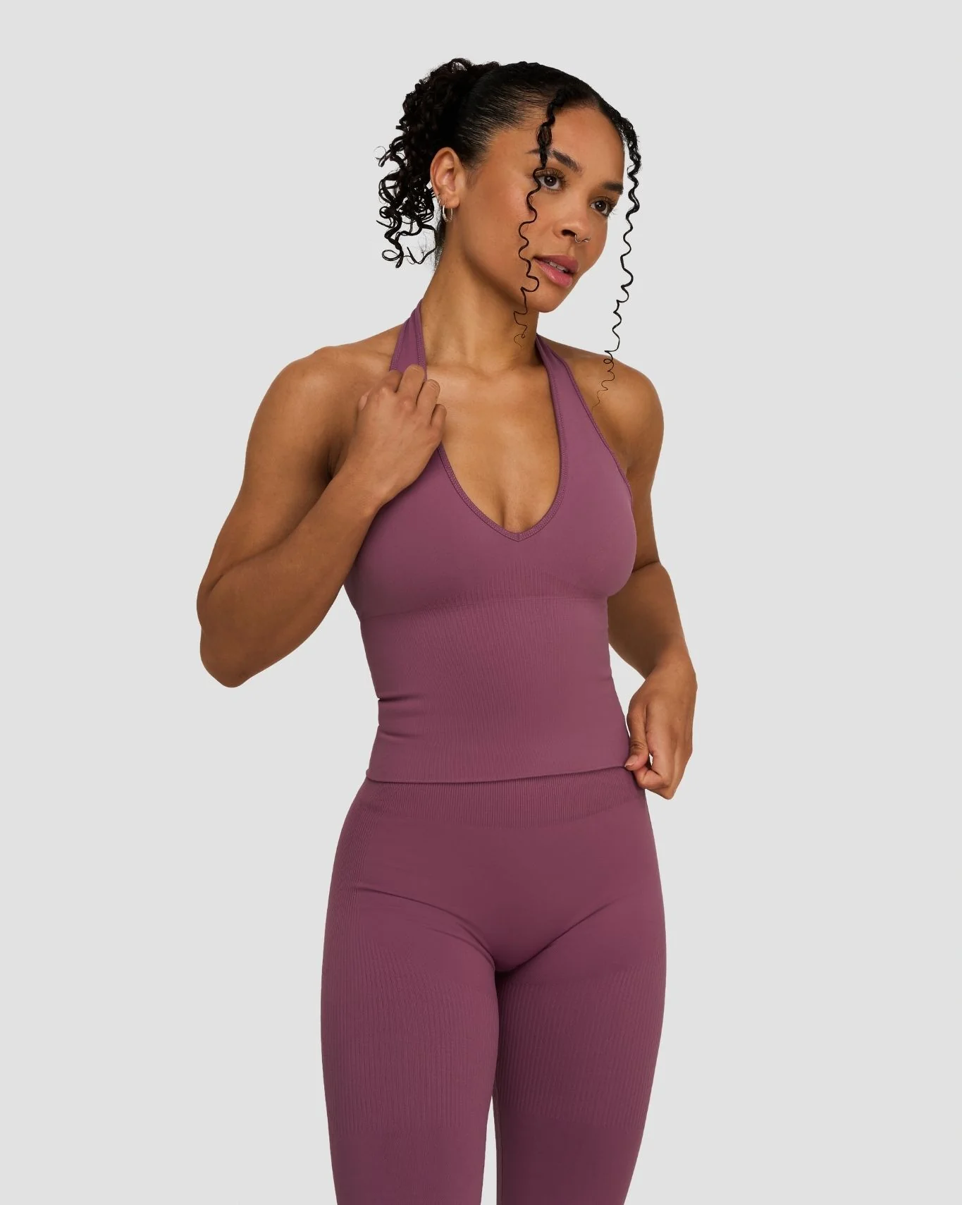 Elevate™ Sculpting Seamless Halterneck Top | Orchid Mauve - Image 5