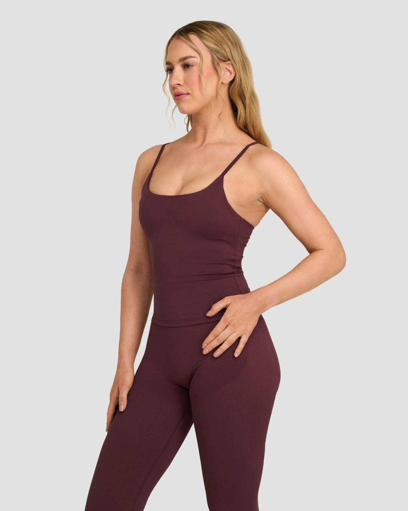 Elevate™ Sculpting Seamless Scoop Neck Cami | Dark Mauve - Image 5
