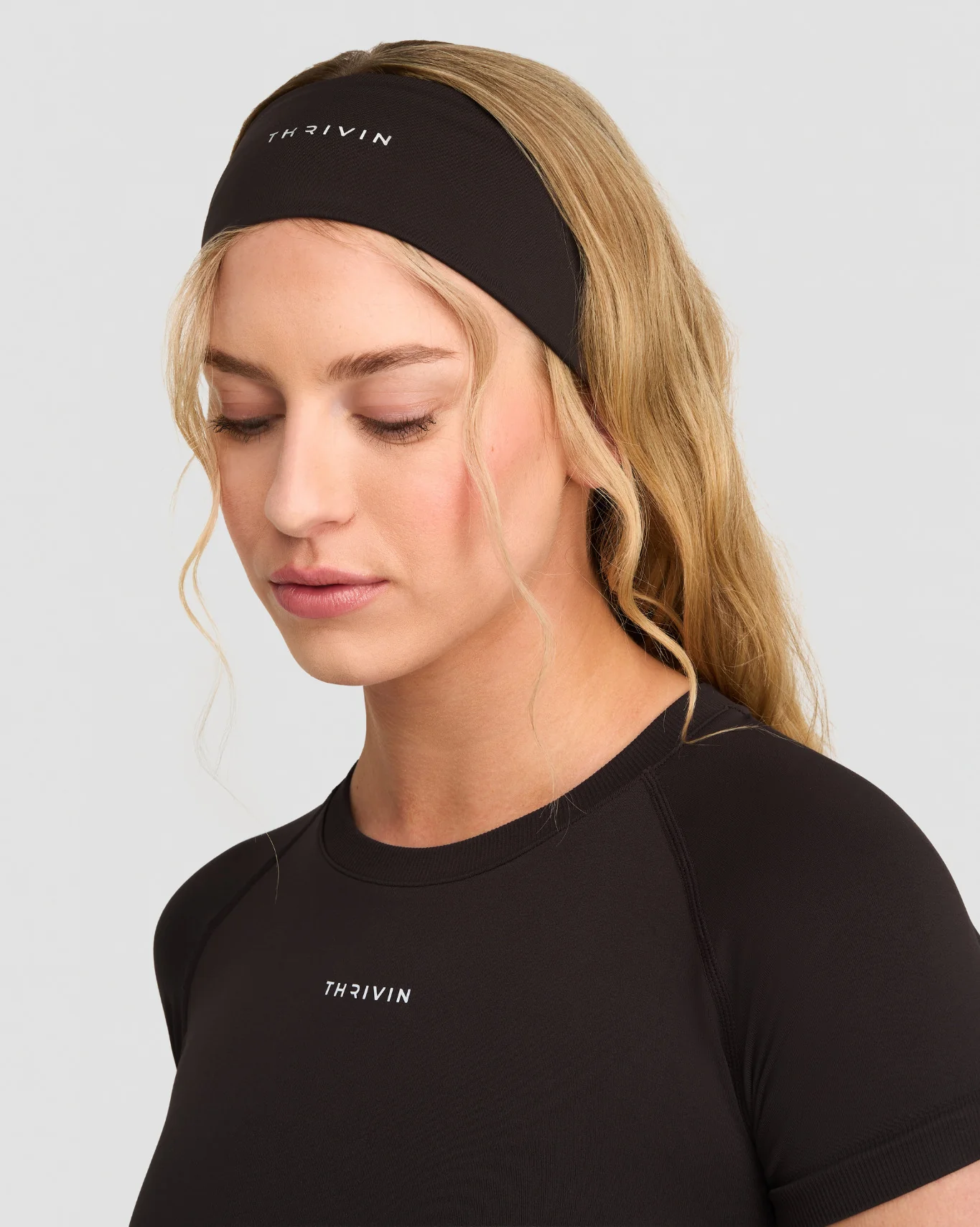 The Essential Collection Chrome Logo Headband | Coffee - Image 3