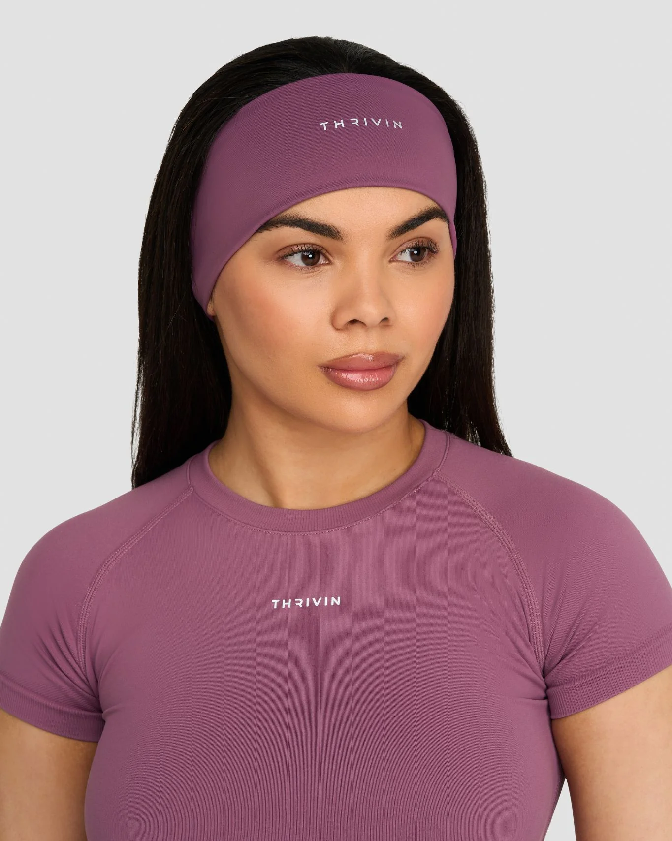 The Essential Collection Chrome Logo Headband | Orchid Mauve - Image 3
