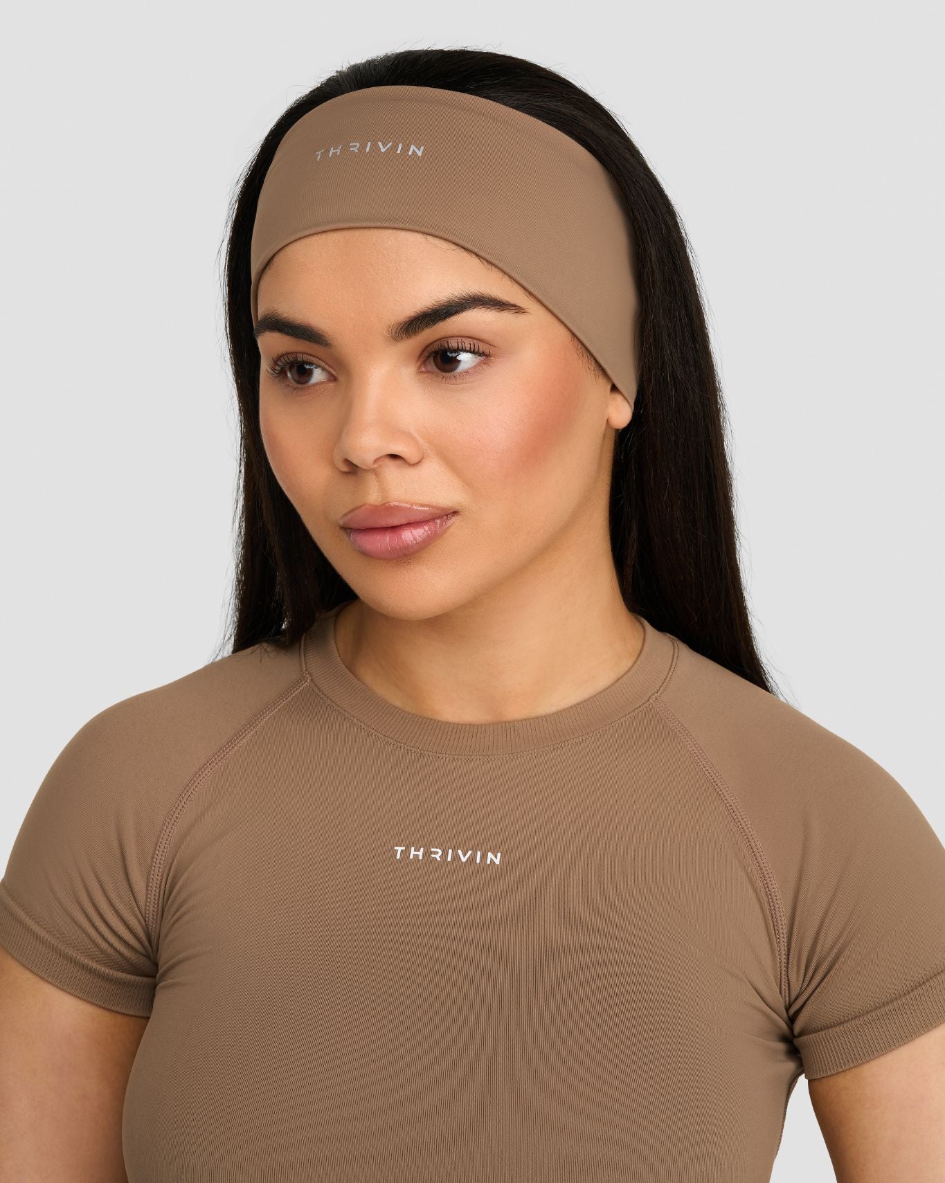 The Essential Collection Chrome Logo Headband | Toffee - Image 3