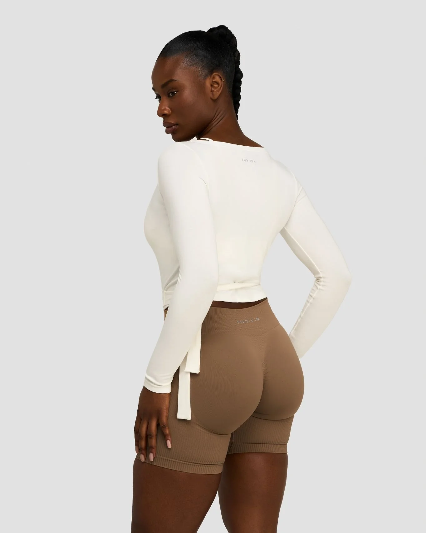 The Essential Collection Wrap Top | Cream - Image 6